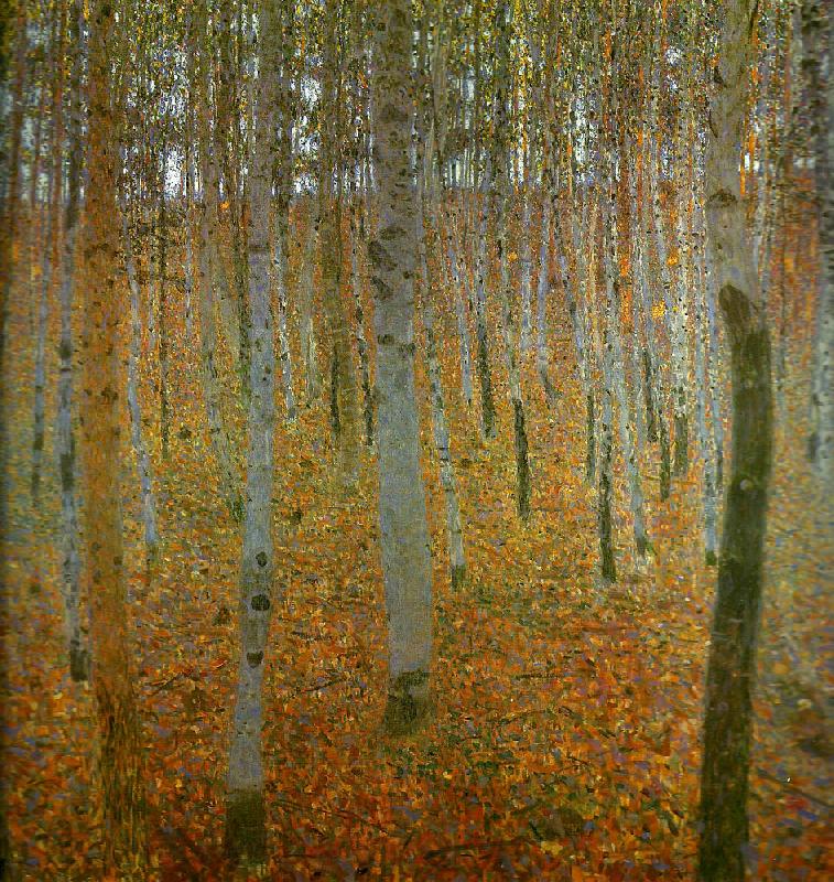 Gustav Klimt bjorkskog Germany oil painting art
